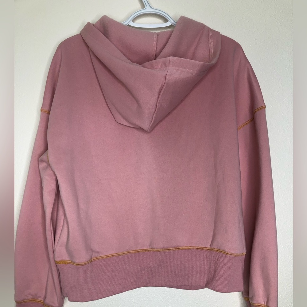 Shein Pink and Gold Half-Zip Hoodie— Large - Picture 2 of 4